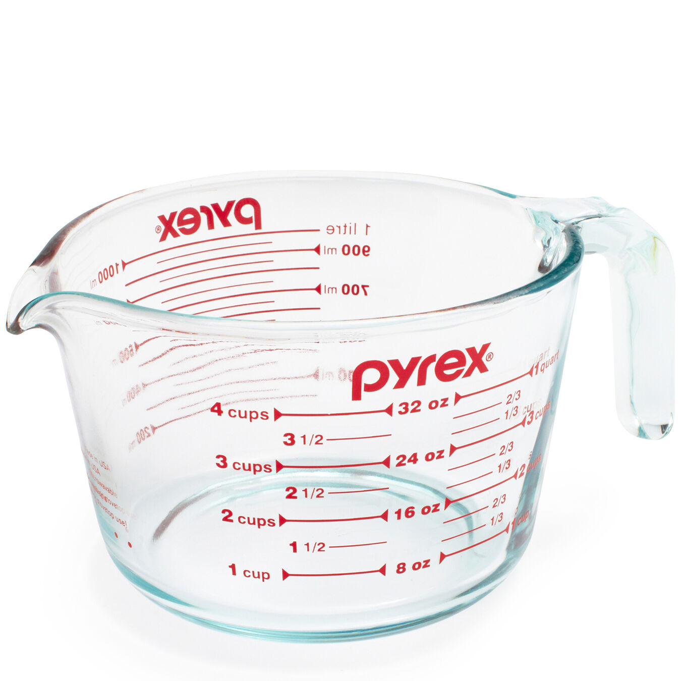 Pyrex 1 CUP Glass Clear MEASURING CUP Mixing Pouring Storing Stirring 6001074